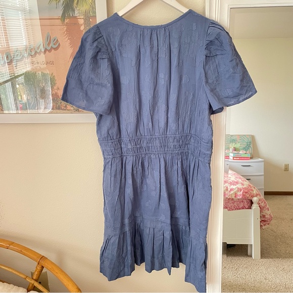 Anthropologie The Somerset Textured Mini Dress in Blue Size XL - Picture 5 of 5